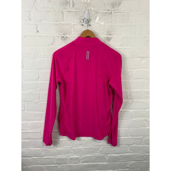 Asics Women's 1/4 Zip Pullover Activewear Top Long Sleeve Pink Size Medium - Picture 2 of 5